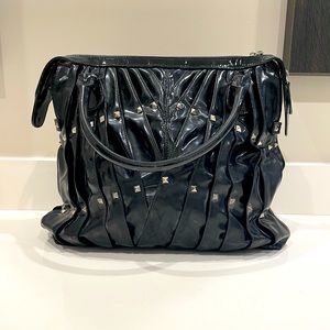 Valentino Rockstud Black patent satchel